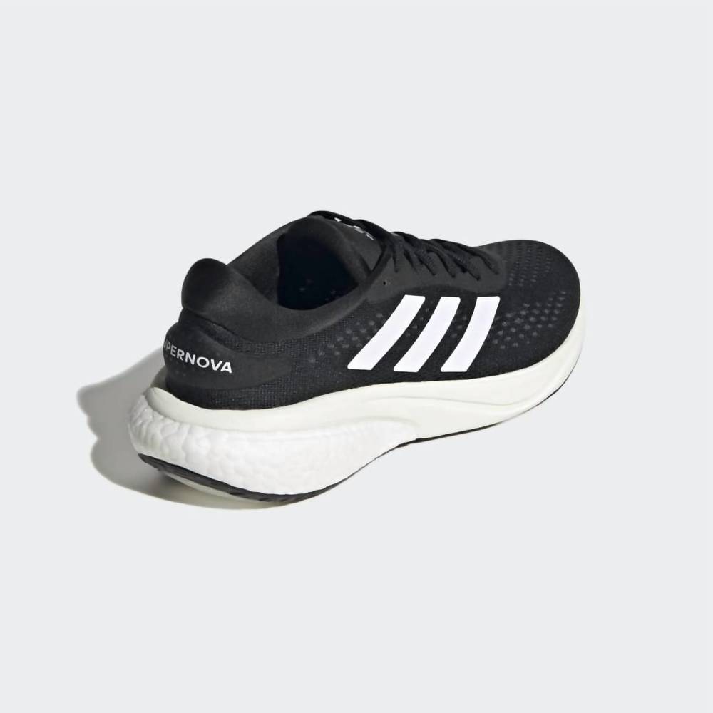NEW ADIDAS womens supernova 2 running shoes in core black/cloud white/grey six - Picture 4 of 6